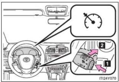 TOYOTA Avensis (2012) - Selecting conventional constant speed control mode - 1