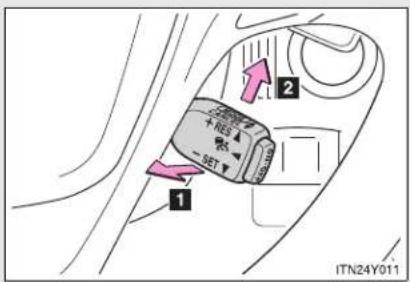 TOYOTA Avensis (2012) - - Canceling and resuming the speed control - 1