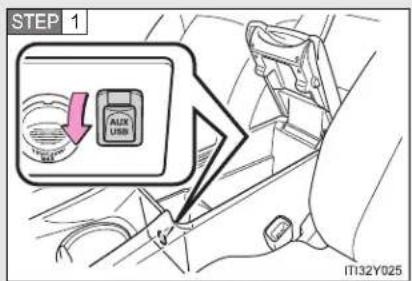 TOYOTA Avensis (2012) - Using the AUX port\* - 1