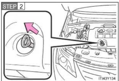 TOYOTA Avensis (2012) - Checking the engine oil - 1