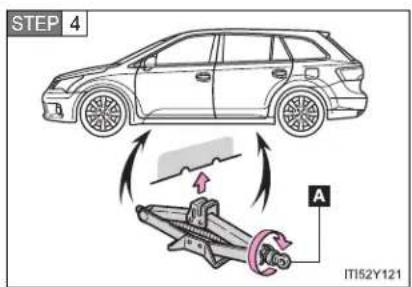 TOYOTA Avensis (2012) - Replacing a flat tire - 4