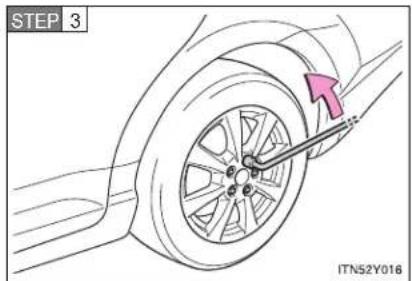 TOYOTA Avensis (2012) - Replacing a flat tire - 3