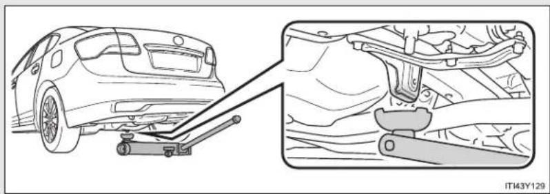 TOYOTA Avensis (2012) - Positioning a floor jack - 2