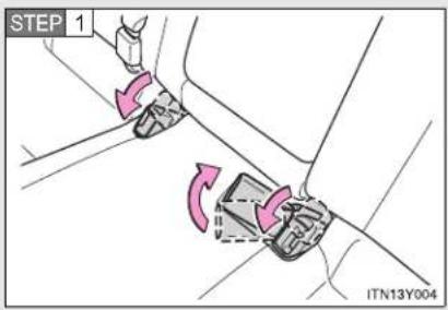 TOYOTA Avensis (2012) - 1-3. Adjustable components (seats, mirrors, steering wheel) Rear seats - 1