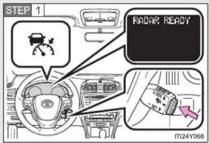 TOYOTA Avensis (2013) - Setting the vehicle speed (vehicle-to-vehicle distance control mode) - 1