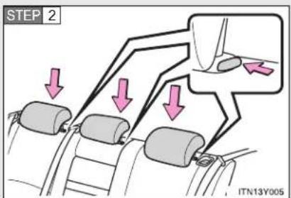 TOYOTA Avensis (2013) - 1-3. Adjustable components (seats, mirrors, steering wheel) Rear seats - 2