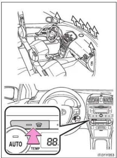 TOYOTA Avensis (2013) - Defogging the windshield - 1