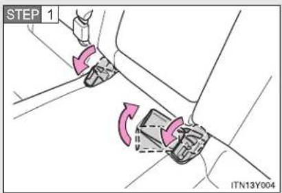TOYOTA Avensis (2013) - 1-3. Adjustable components (seats, mirrors, steering wheel) Rear seats - 1