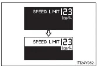 TOYOTA Avensis (2013) - Exceeding the set speed - 1