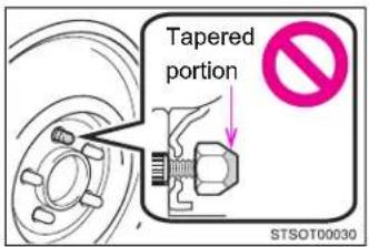 TOYOTA Avensis (2013) - ■ When installing the wheel nuts - 1
