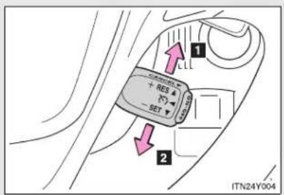 TOYOTA Avensis (2013) - Setting the vehicle speed - 3