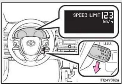 TOYOTA Avensis (2013) - Setting the vehicle speed - 2