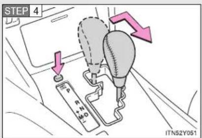 TOYOTA Avensis (2013) - If the shift lever cannot be shifted from "P" - 1