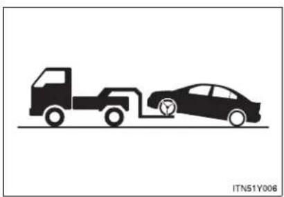 TOYOTA Avensis (2013) - Towing with a wheel-lift type truck from the front - 1