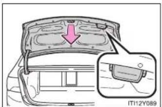 TOYOTA Avensis (2013) - Trunk handle - 1