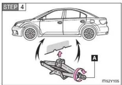 TOYOTA Avensis (2013) - Replacing a flat tire - 4