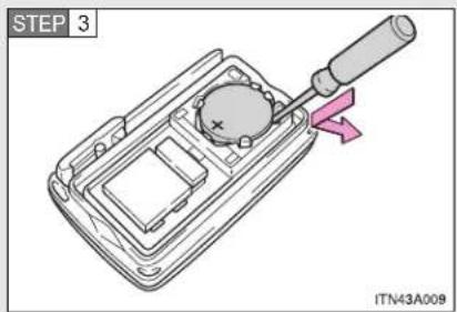 TOYOTA Avensis (2013) - ■ Replacing the battery (vehicles with smart entry & start system) - 3