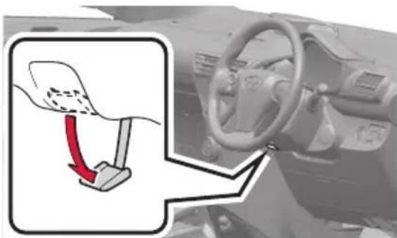TOYOTA iQ (2010) - Steering wheel adjustment - 1