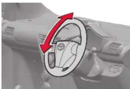 TOYOTA iQ (2010) - Steering wheel adjustment - 2