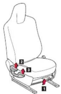 TOYOTA iQ (2010) - Seat and seat belt adjustment - 2