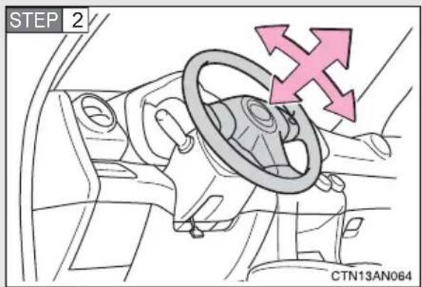 TOYOTA RAV4 (2011) - The steering wheel can be adjusted to a comfortable position. - 2