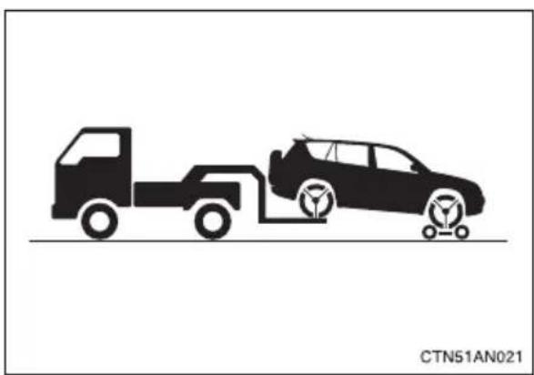 TOYOTA RAV4 (2011) - Towing with a wheel-lift type truck - 3