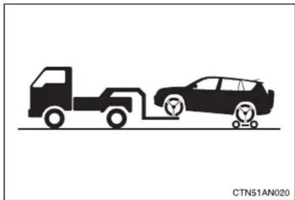 TOYOTA RAV4 (2011) - Towing with a wheel-lift type truck - 2