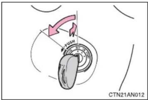 TOYOTA RAV4 (2011) - ■Turning the key from "ACC" to "LOCK" - 1