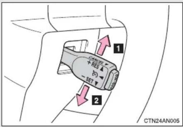 TOYOTA RAV4 (2011) - ■Adjusting the set speed - 1