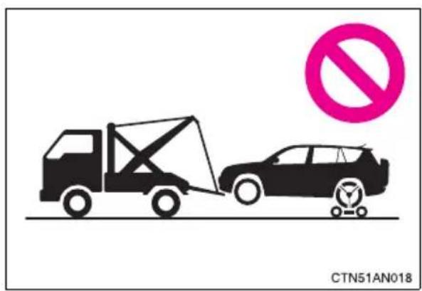 TOYOTA RAV4 (2011) - Towing with a sling-type truck - 1