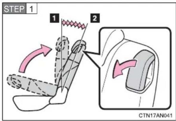 TOYOTA RAV4 (2011) - Installation with LATCH system (second outside seats only) - 1