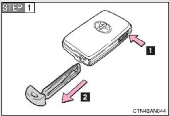 TOYOTA RAV4 (2011) - ■Replacing the battery (vehicles with smart key system) - 1