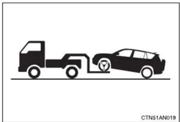TOYOTA RAV4 (2011) - Towing with a wheel-lift type truck - 1