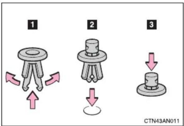 TOYOTA RAV4 (2011) - ■Installing the clips - 1