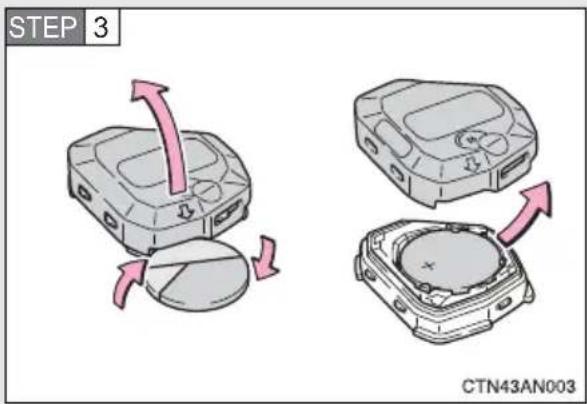 TOYOTA RAV4 (2011) - ■Replacing the battery (vehicles without smart key system) - 3