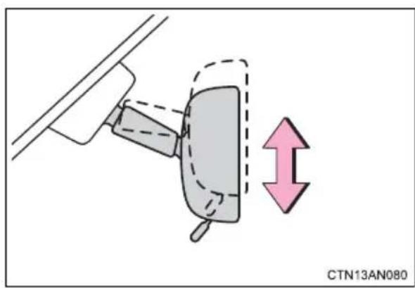 TOYOTA RAV4 (2011) - Adjusting the height of rear view mirror - 1