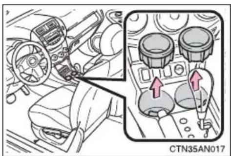 TOYOTA RAV4 (2011) - ■Adjusting size of the cup holders (type A only) - 1