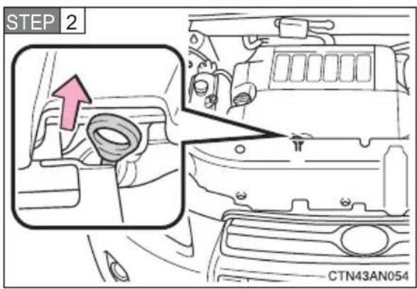 TOYOTA RAV4 (2011) - - Checking the engine oil - 1