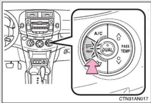 TOYOTA RAV4 (2011) - 3-1. Using the air conditioning system and defogger Rear window and outside rear view mirror defoggers - 2