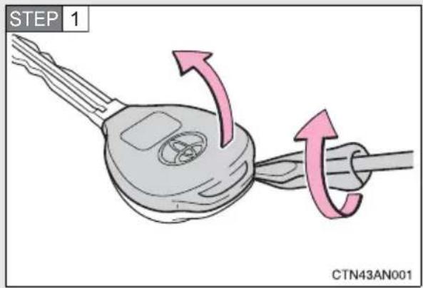 TOYOTA RAV4 (2011) - ■Replacing the battery (vehicles without smart key system) - 1