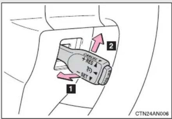 TOYOTA RAV4 (2011) - ■ Canceling and resuming the constant speed control - 1