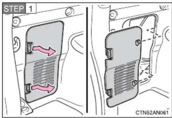 TOYOTA RAV4 (2011) - Taking out the tool bag - 1
