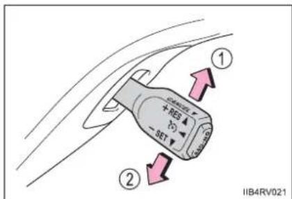 TOYOTA RAV4 (2013) - Adjusting the set speed - 1