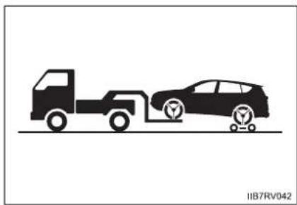 TOYOTA RAV4 (2013) - Towing with a wheel-lift type truck - 2