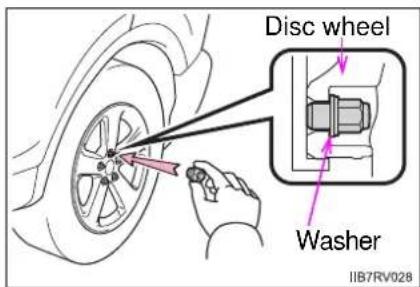 TOYOTA RAV4 (2013) - Installing the spare tire - 4