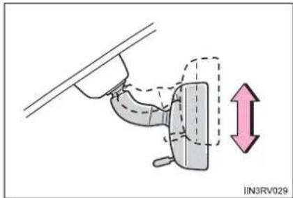 TOYOTA RAV4 (2013) - Adjusting the height of rear view mirror - 1