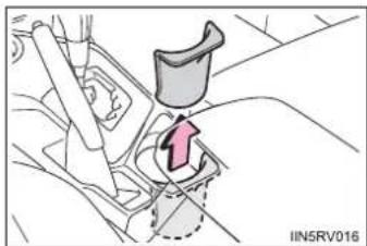 TOYOTA RAV4 (2013) - ■ Adjusting the size of the cup holder (front passenger's side) - 1