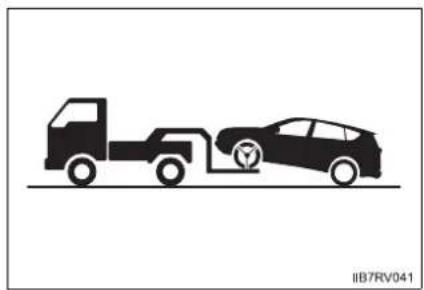 TOYOTA RAV4 (2013) - Towing with a wheel-lift type truck - 1