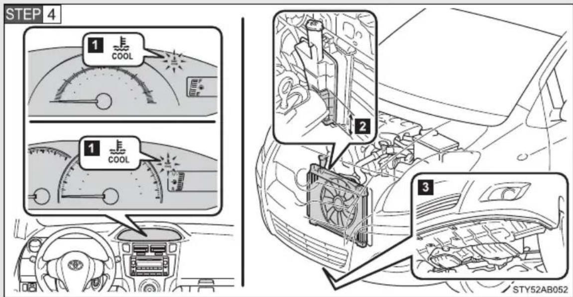 TOYOTA Yaris (2010) - If your engine overheats: - 1