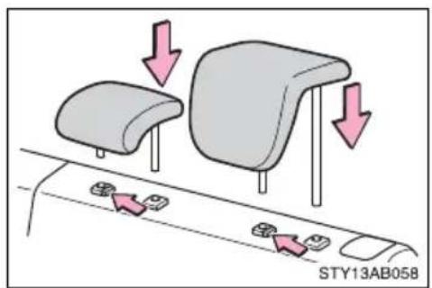 TOYOTA Yaris (2010) - ■Installing the head restraints - 3